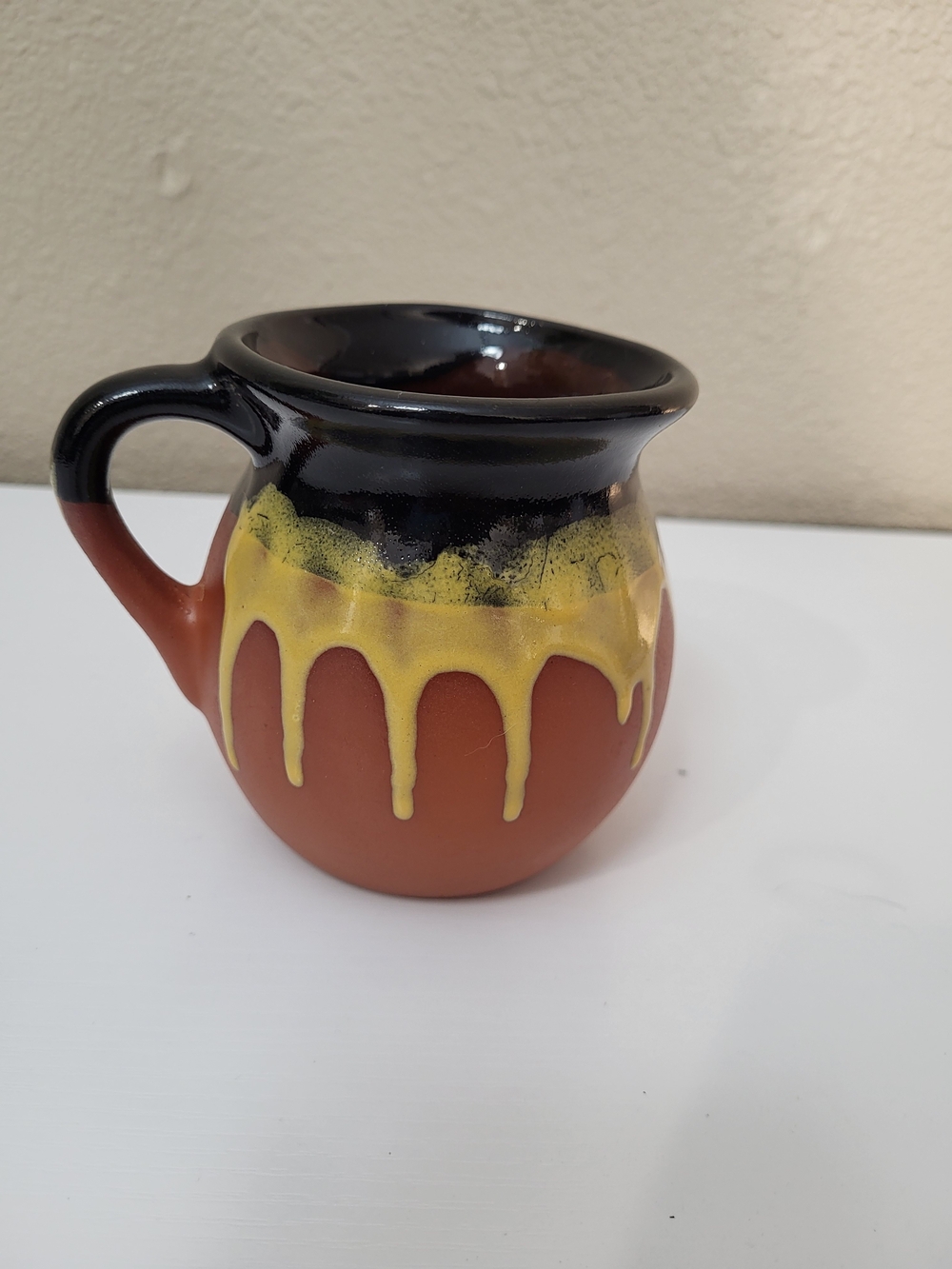 Jarrito de Barro Decorado / Chorreado Decorated Clay Mug Made in MX Hot or Cold